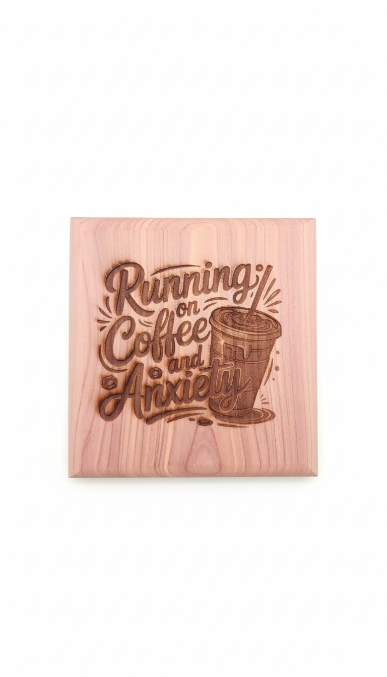 Coffee Coaster with white background