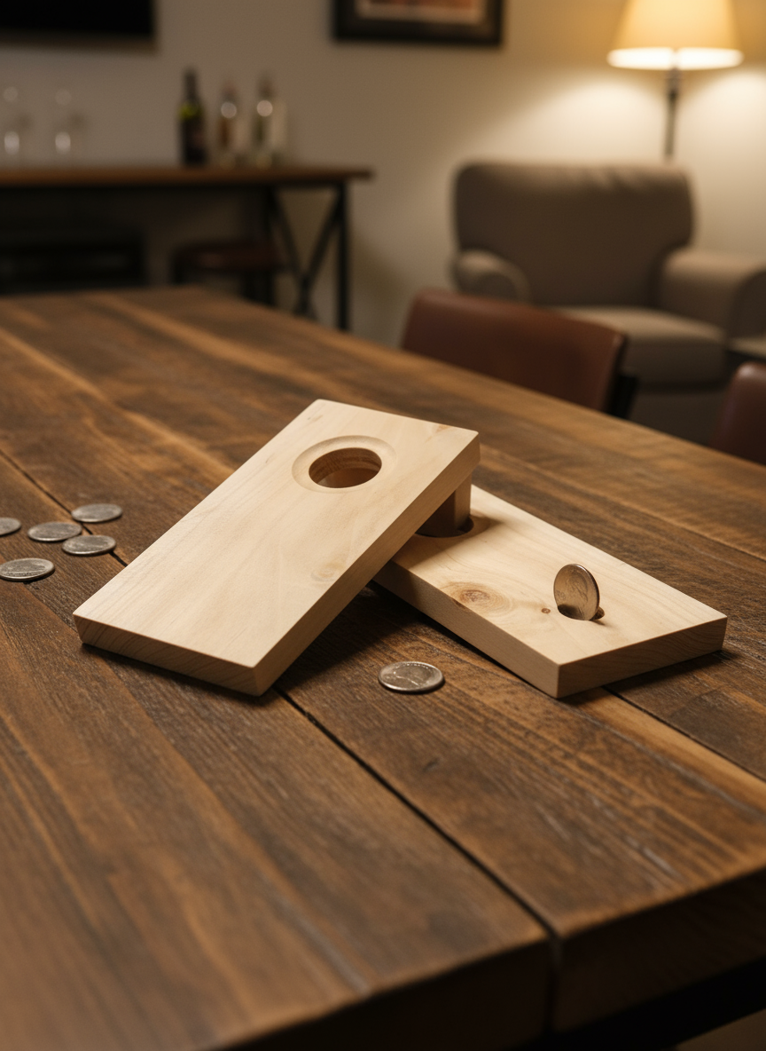 Coin Hole Game in entertaining setting