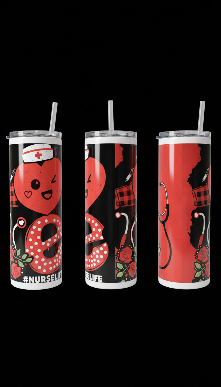 Three-sided tumbler view