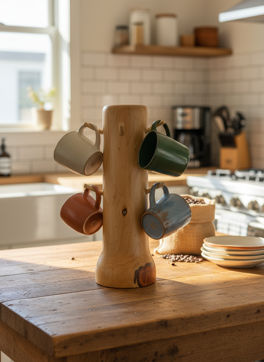 Coffee Cup Tree with mugs