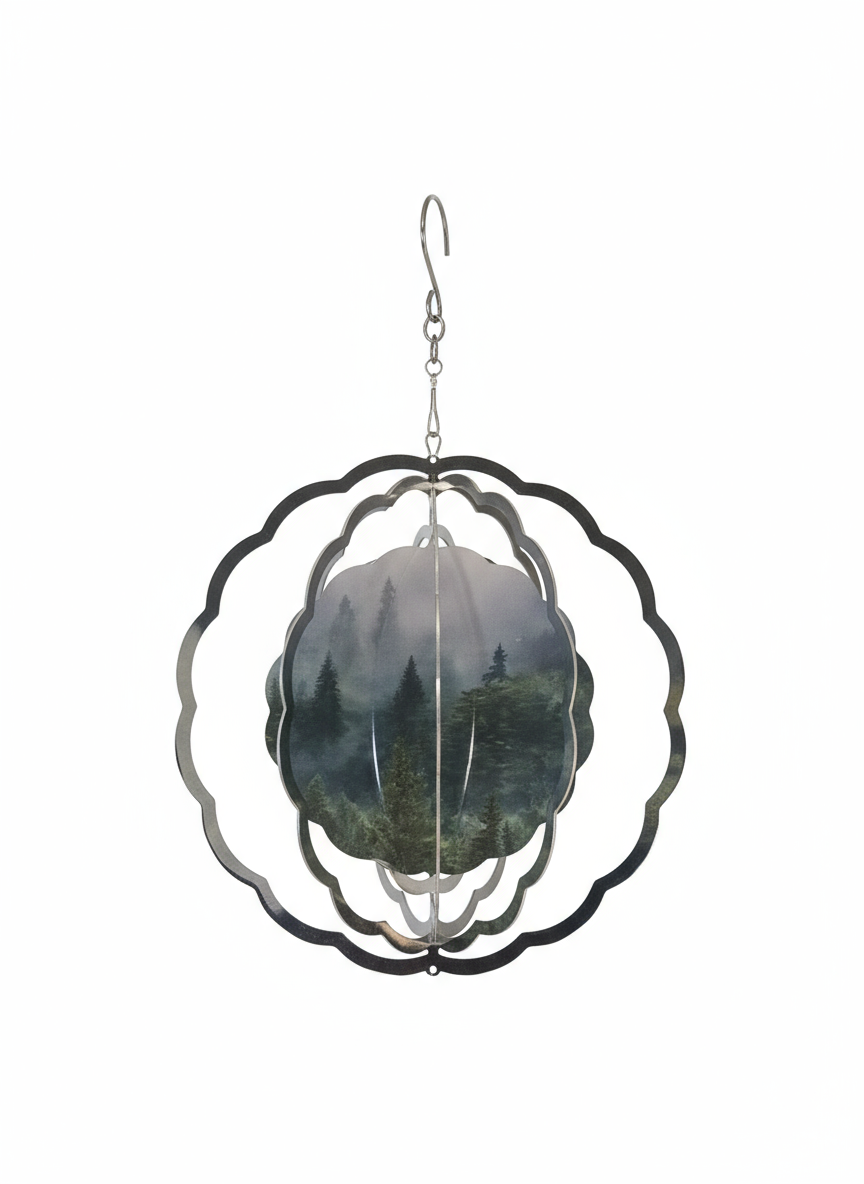 Fog In The Mountains on white background