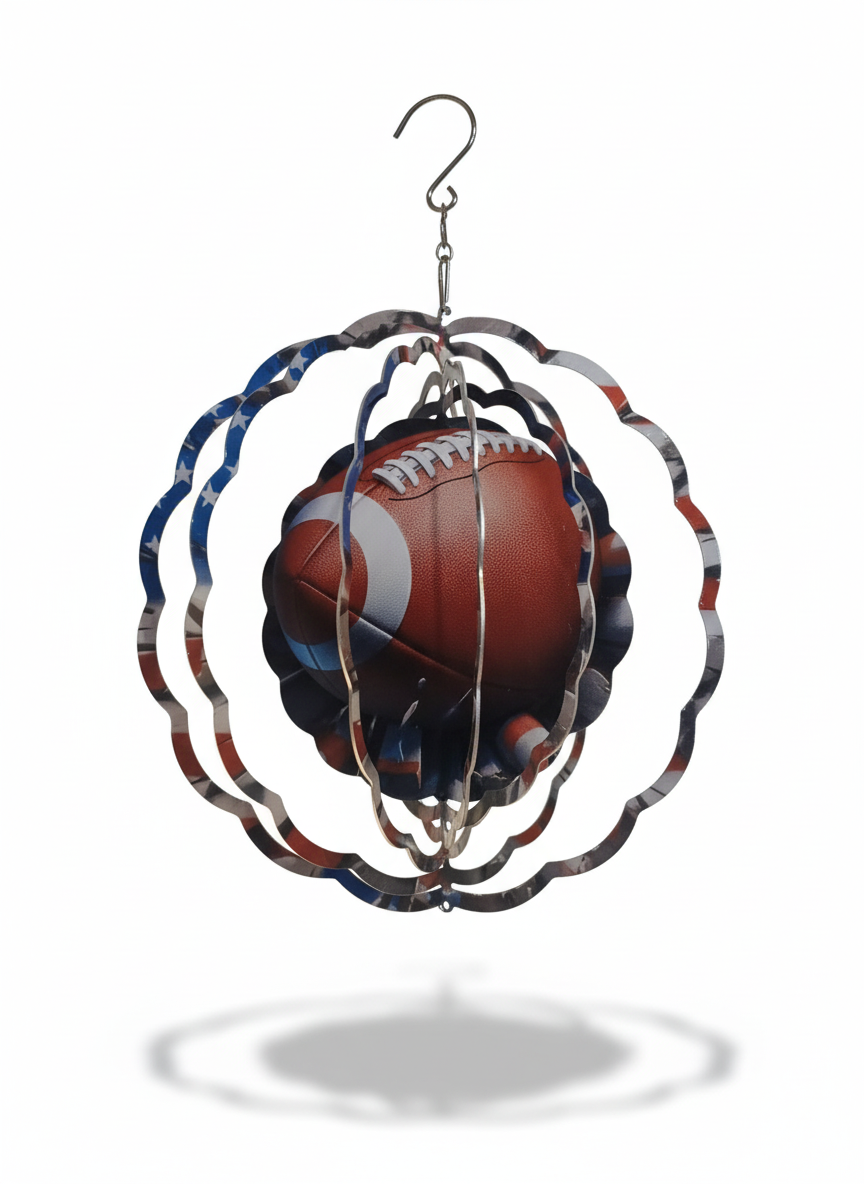 Patriotic Football on white background