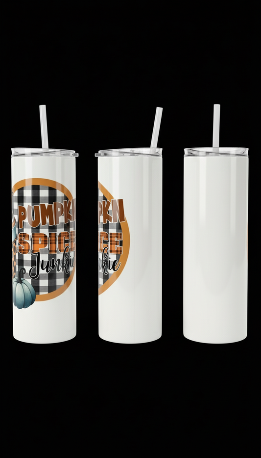 Three-sided tumbler view with black background