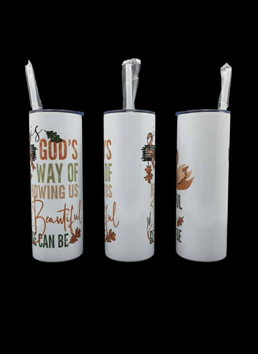 Three-sided tumbler view