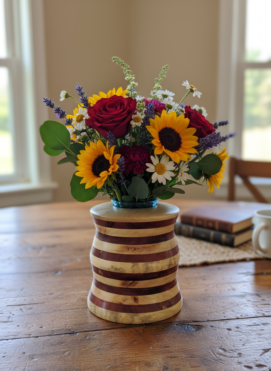 Universal Flower Vase with fresh flowers